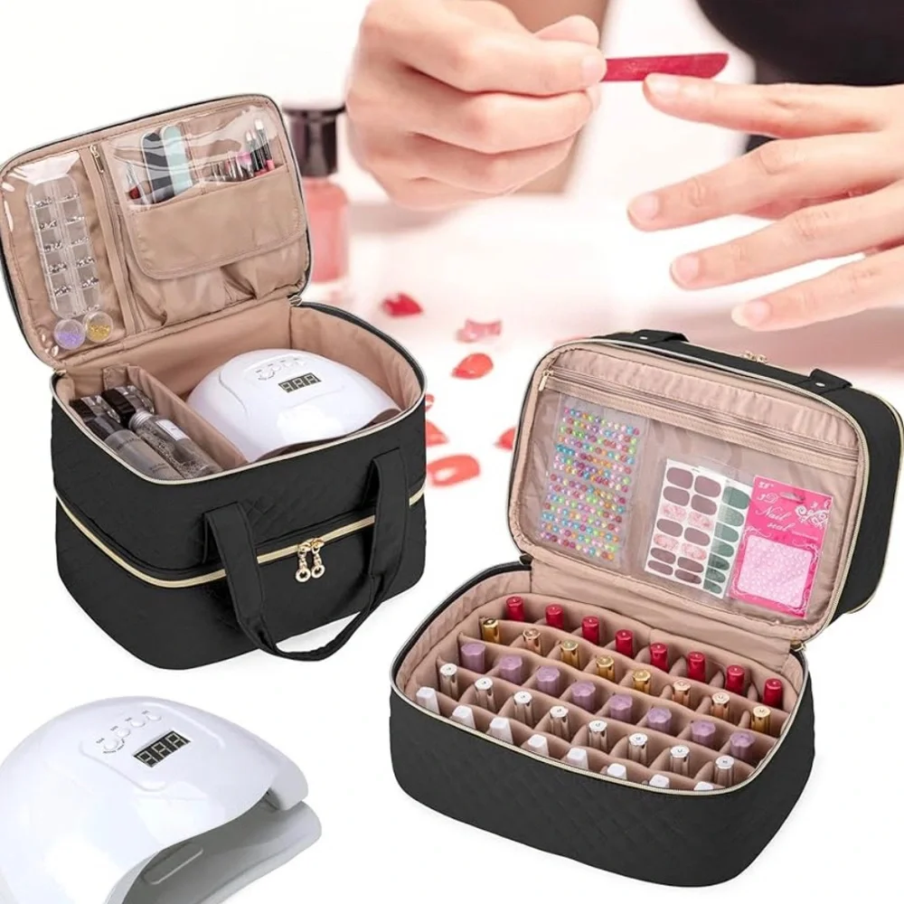 Black Quilted Nail Polish Organizer - Picture 6 of 7